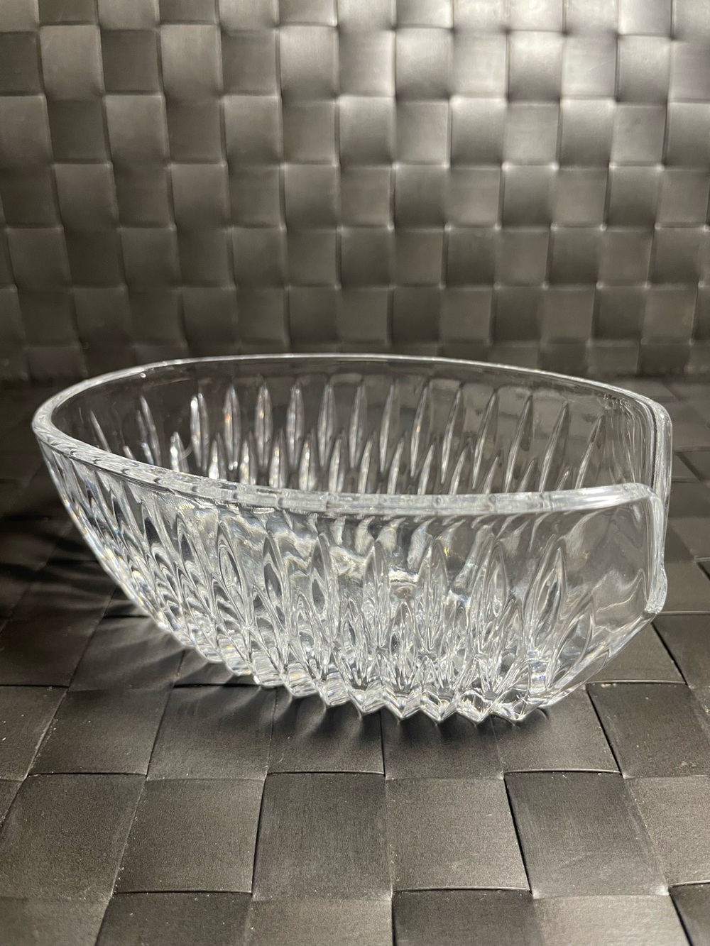 3 Princess House Highlights Lead Crystal Buffet Utensil Spoon Fork Rest Holder